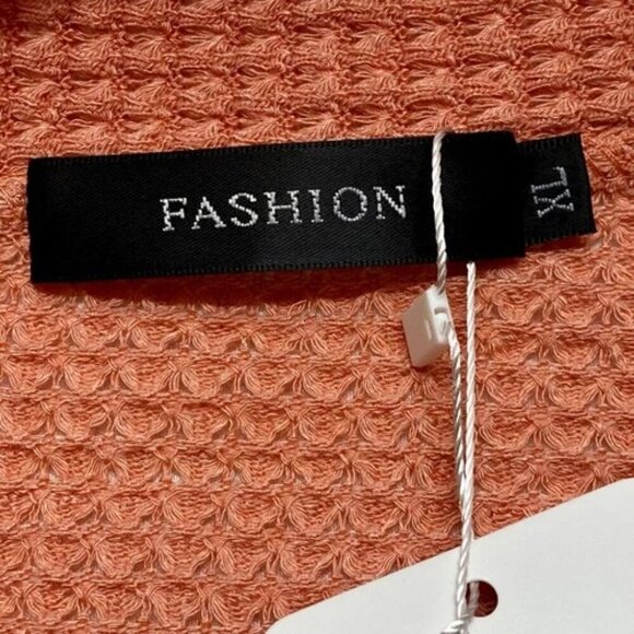 Fashion Brand Women's XL Open Front Cardigan Knit Kimono Wrap Salmon Pink NWT - Picture 10 of 12